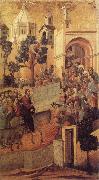 Duccio di Buoninsegna Christ Entering Jerusalem oil painting on canvas